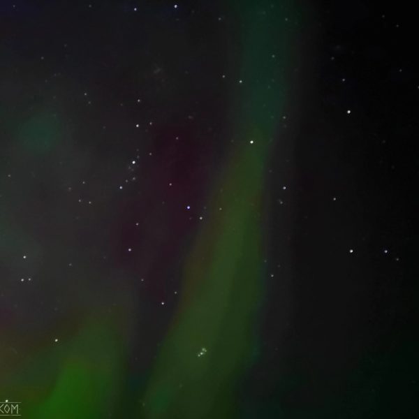 Северное сияние в созвездии Персея